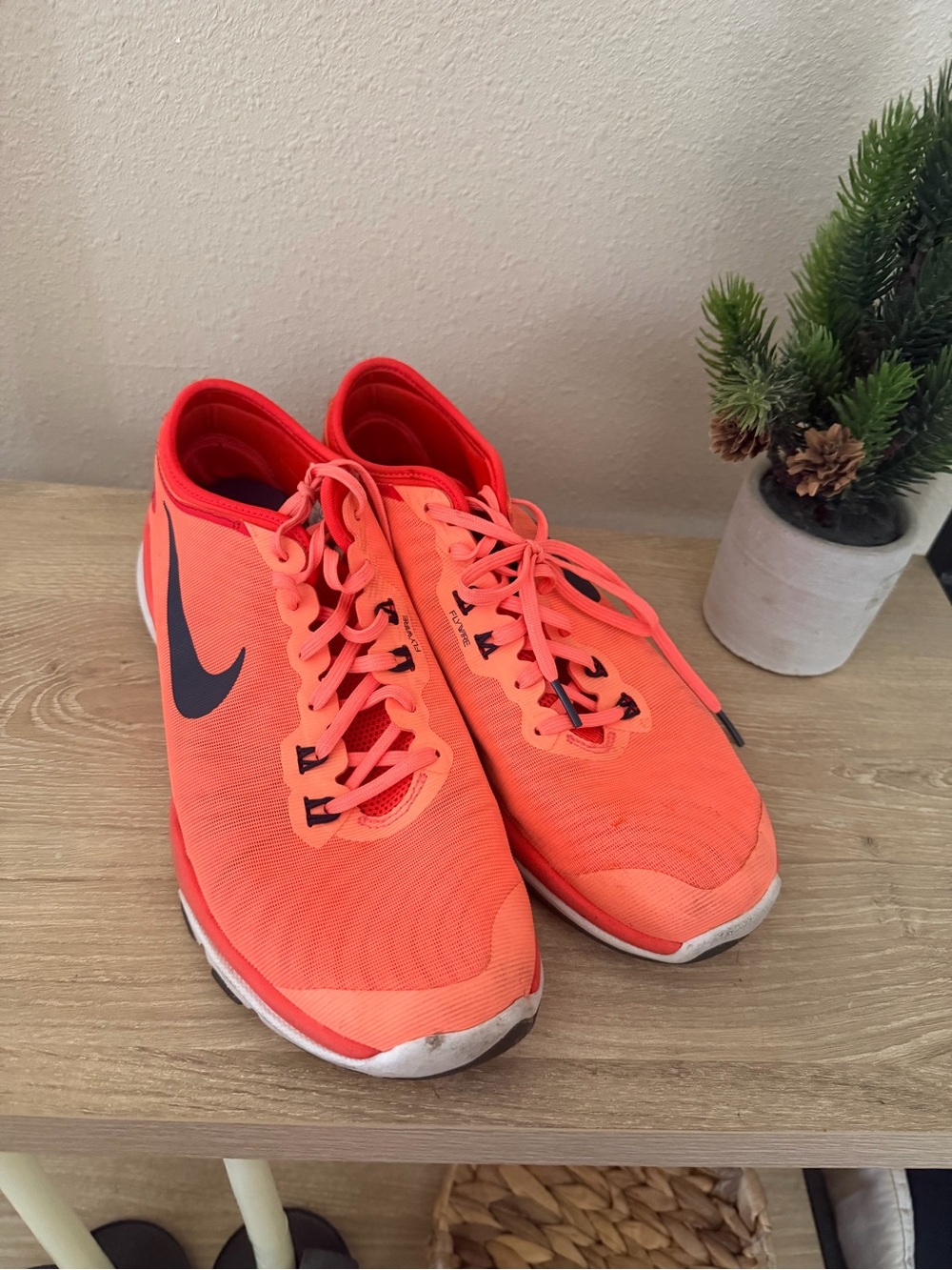 Nike Women's Neon Orange Athletic Running Shoes
